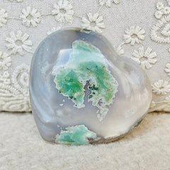 Agat coral floare verde